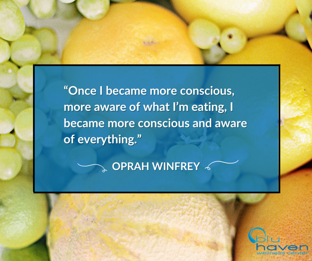 Oprah Winfrey quote about relationship to food.
